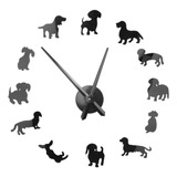 Reloj De Pared Gigante Sin Marco Para Perros Y Mascotas, Rel