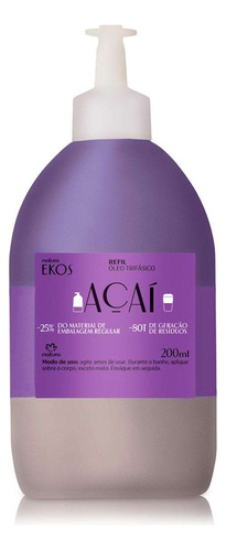 Refil Óleo Trifásico Desodorante Corporal Natura Ekos 200ml 