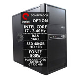 Pc Core I7 3.4ghz 16gb Ssd 480gb + 1tb Hd 500w Gt730 4gb +nf