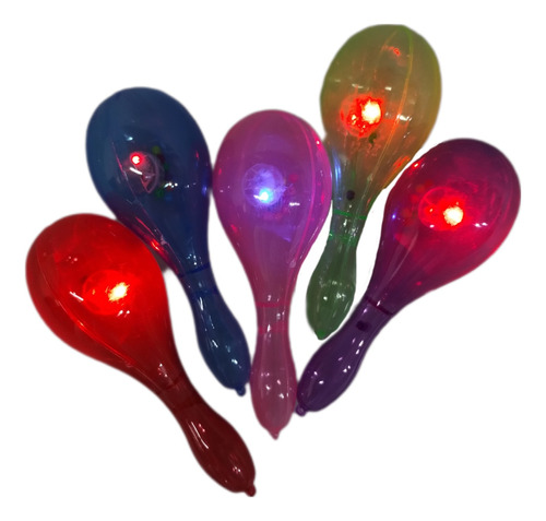 50 Maracas Led Novedades Pack Cotillon Luminoso Combo Fiesta