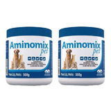 Kit 2un Aminomix Pet Caes Gatos E Aves 500g  - Vetnil