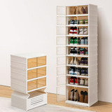 Organizador De Zapatos Plegable Con Cajas Y Ruedas - 9 Capas