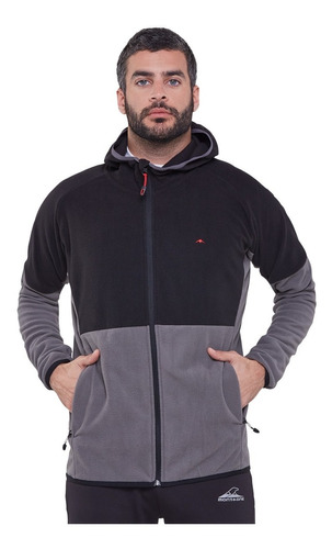 Campera Polar Hombre Montagne Field Bolsillos Con Cierre