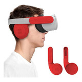 Auriculares De Silicona Para Oculus Quest 2 Vr (rojos)