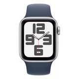Apple Watch Se Gps + Cellular (2da Gen) - Caixa De Alumínio Prateada De 44 Mm - Bracelete Desportiva Azul Tempestade - M/l - Distribuidor Autorizado