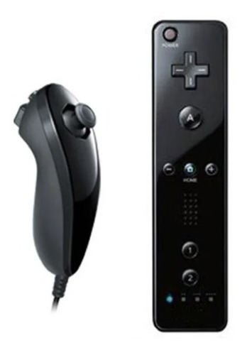 Kit Wii Remote + Nunchuck Para Nintendo Wii Preto Ou Branco