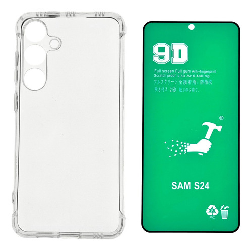 Capinha Proteção + Película Cerâmica 9d Para Samsung S24