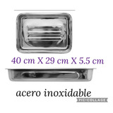 Charola Para Hornear De Acero Inoxidable 40x29x5.5 Cm