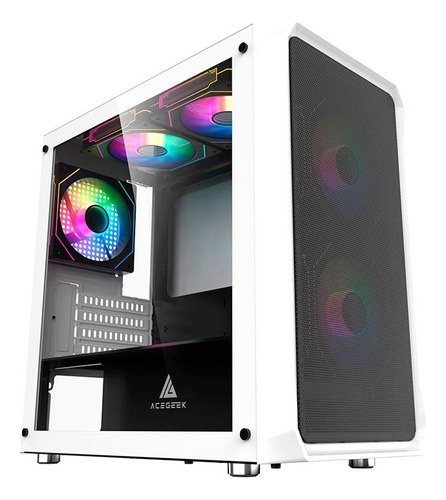 Gabinete Gamer Acegeek Eclipse M350, Mid-tower, Lat De Vidro