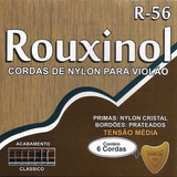 Kit 3 Encordoamento Violão Nylon Tensão Média Rouxinol R56