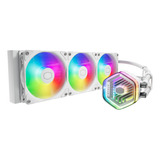 Enfriador Fluido 360mm Blanco Rgb, Amd Ryzen/intel, Rendimie