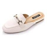 Mules Flats Sandalia Mujer Casual Elegante Tacón Grueso