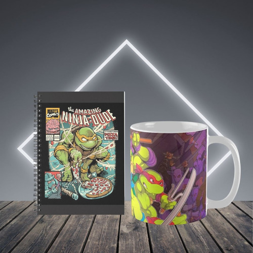 Taza + Cuaderno Caja Regalo Gift Box Series Comic Personajes