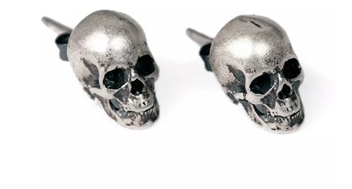 Aretes De Calavera, Plata Auténtica.