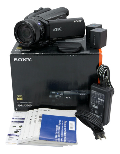  Videocámara Sony Fdr-ax700 4k 2 Baterías Con Caja