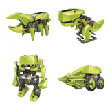 Kit Robot Transformer Steren K-455 Energia Solar 4 En 1 Color Verde Personaje T-rex