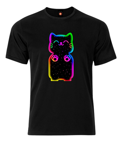 Remera Estampada Varios Diseños Gatito Fluo