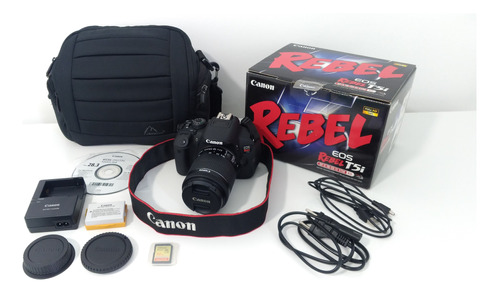 Canon T5i + 32gb + Lente 18-55 + Bolsa - 1230 Cliques