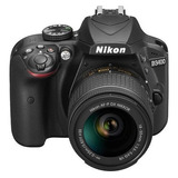  Nikon Kit D3400 + Dos Lentes Dslr Color  Negro