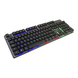 Teclado Gamer Kolke Nemesis Simil Mecánico Retroiluminado Pc Color Del Teclado Negro