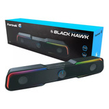 Caixa De Som Soundbar Gamer 6w Led Pc Black Hawk Fortrek