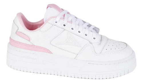 Tenis Dama Sneaker Plataforma Casual Pirma 5524 Blanco Rosa