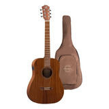 Guitarra Electroacustica Bamboo Travel Mahogany 34 Con Funda Color Marrón