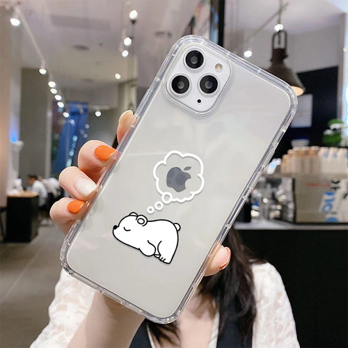 Funda Para iPhone 11, Bonita Funda Con Forma De Oso Cerdo Y