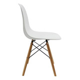 Silla De Comedor Eames Modern Estructura En Color Blanco