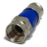 Conector Compressao Rg6 Coaxial Cftv Comprido 50 Peças 