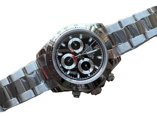 Reloj Rolex No Audemars Patek Omega 40mm Daytona Negro Plata