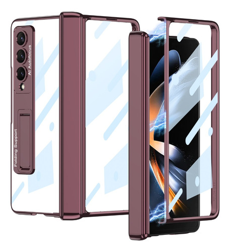 Funda Soporte Electrochapada Para Samsung Galaxy Z Fold 4 5g