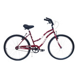 Bicicleta Playera Femenina Kelinbike V26pdf Frenos V-brakes Color Fucsia Con Pie De Apoyo  