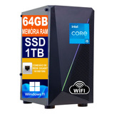 Pc Computador Cpu I5 9500 / Ssd 1tb M2 / 64gb Memória Ddr4