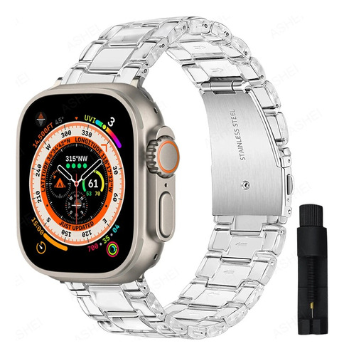 Transparent Correa For Apple Watch Series 9 8 7 45 Mm 4