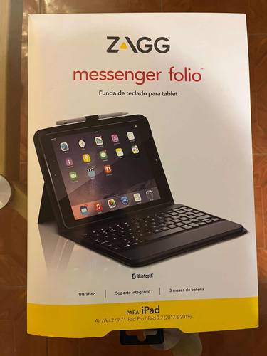 Funda Con Teclado Para Tablet O iPad (zagg Messenger Folio)