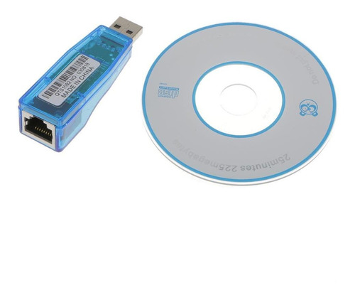 Azul Usb 2.0 Ethernet 10/ Lan Rj45 Adaptador De Tarjeta De