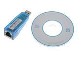 Azul Usb 2.0 Ethernet 10/ Lan Rj45 Adaptador De Tarjeta De