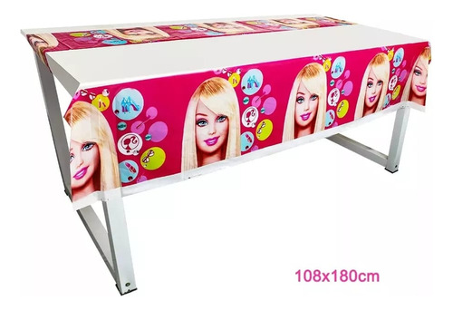 Mantel Decorativo Para Fiesta Diferentes Diseños 180x108cm Color Variado Barbie