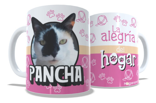 Taza Pocillo Mug Mascota Gato Personalizado Pet Michi