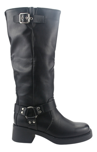 Bota Chalada Mujer Biker-3 Negro Casual