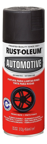 Pintura En Aerosol Negro Mate Para Llantas Rust-oleum