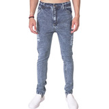 Pantalón Jean Elastizado Clásico De Hombre