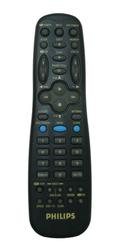 Control Remoto Philips Para Videocasetera Vhs, Seminuevo 