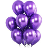 Set De 25 Globos Cumpleaños Globo Cromado 25cm Globo Violeta Globos De Cumpleaños Pasteleriacl