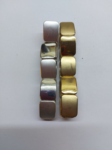 Pulseras Metal Plata Y Dorado