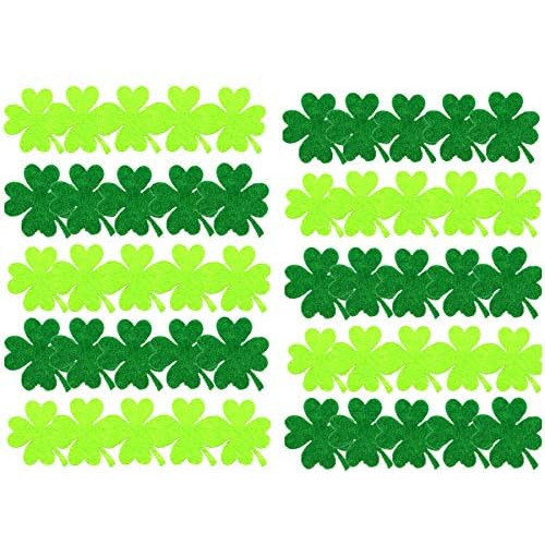 50pcs De Aplicaciones De Fieltro Pequeñas De Shamrock ...