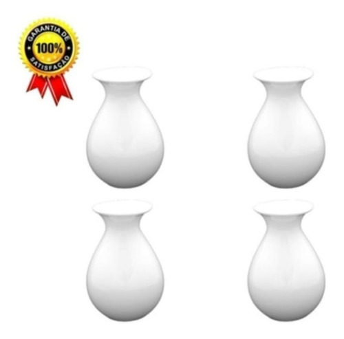 4 Vaso Mini Decorativos Porcelana Decoração Sala Mesa 13,5cm