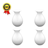 4 Vaso Mini Decorativos Porcelana Decoração Sala Mesa 13,5cm