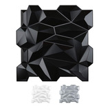 Art3d Panel De Pared De Diamante 3d De Pvc A Juego, Negro M.